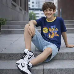 LE PETIT COMPANY - Polo Niño Speed Azul 100% algodón