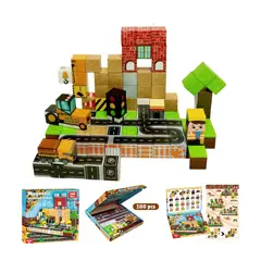 GENERICO - Bloques Magnéticos de Construcción Ciudad y Grúa - Compatible con Minecraft 100pcs