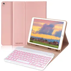 GENERICO - FUNDA CON TECLADO + TOUCHPAD IPAD 9TH GEN 10.2 ROSA