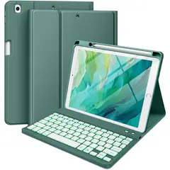 GENERICO - FUNDA CON TECLADO + TOUCHPAD IPAD 9TH GEN 10.2 VERDE