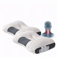 GENERICO - Pack 2 Almohadas Cervicales Ergonómicas para Dormir