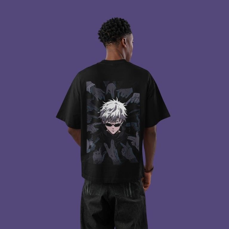 POLO OVERSIZE ANIME HOMBRE SATORU GOJO - LQNN