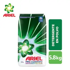 ARIEL - Detergente en polvo 5.8 kilos Pro Cuidado