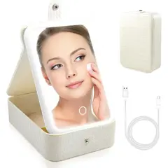 GENERICO - Espejo De Maquillaje Boamed Con Luz Led Organizador Portátil