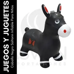 GENERICO - Caballo Negro Saltarin Inflable Para Niños