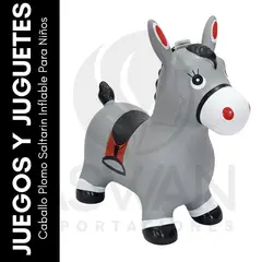 GENERICO - Caballo Plomo Saltarin Inflable Para Niños