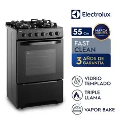 ELECTROLUX - Cocina Freestading Gas 4 Quemadores Triple Llama, Grill 55cm FE4GPR