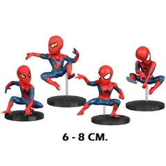 GENERICO - SET SPIDERMAN HOMBRE ARAÑA 4 UNID