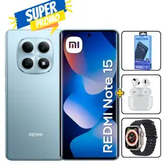 XIAOMI - Redmi Note 15 256GB Azul + Cargador 10000mah + Audifonos + Smartwatch REGISTRADO