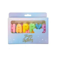 KTK - Vela Multicolor Happy Birthday Letra por letra