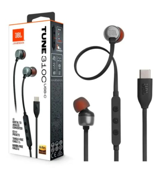 Audifono cable tune 310 ubs-c negro