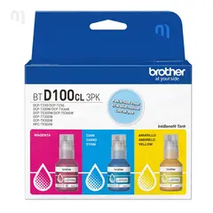 BROTHER - TINTA BT-D100CL 3PK CIAN MAGENTA Y AMARILLO ORIGINAL