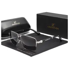 KINGSEVEN - Lentes de sol estilo aviador con estuche Polarizado
