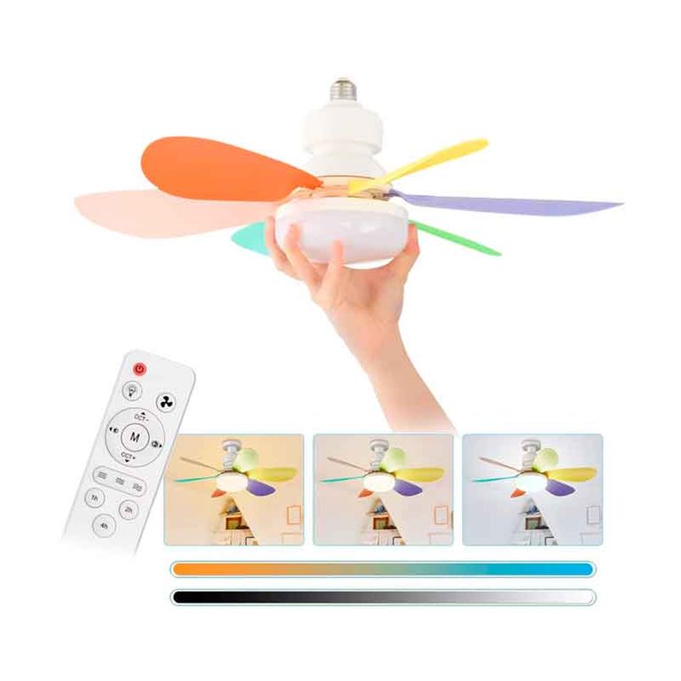 VENTILADOR y FOCO 2 en 1 DE 40W control remoto