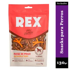 GENERICO - Patas de Pollo Deshidratadas Perro Rex Deli Crunch 130 g