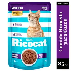 RICOCAT - Comida Húmeda para Gato Filetitos Atún 85gr