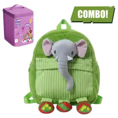GENERICO - MINI MOCHILA PARA NIÑOS DISEÑO KAWAII AESTHETIC LIRILI LARILA + MARCADORES TOUCH PLUMONES 24PCS