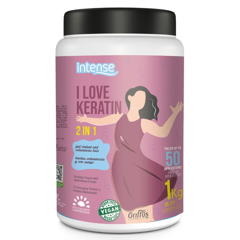 Crema para peinar 2 en 1 I love Keratin 1kg