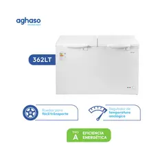 AGHASO - Congeladora de 2 puertas 362 L -