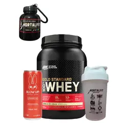 OPTIMUM NUTRITION - GOLD STANDARD WHEY 2LB VAINILLA ICE CREAM + regalos
