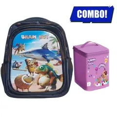 GENERICO - MOCHILA PARA NIÑOS 3 EN 1 MULTIPACK TRALALERO TRIPPI TROPPI + PLUMONES TOUCH MARCADORES