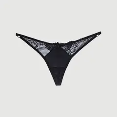 D'LIRIO LENCERIA - Tanga de Encaje Floral y Lazo con Elegancia y Seducción Coqueta