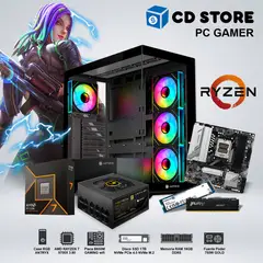 AMD - PC Gamer - RYZEN 7 9700X RAM 16GB SSD 1TB CASE RGB FUENTE GOLD 750W