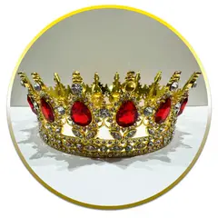 KTK - Corona de acero Decorativa con Piedras