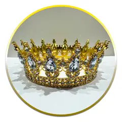 KTK - Corona de acero Decorativa con Piedras