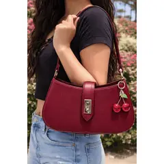 GENERICO - CARTERA BAGUETTE MATTE PARA MUJER PREMIUM VINO