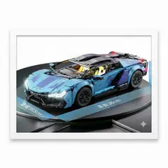 GENERICO - CARRO LEGO CYBERPUNK ESTILO DEPORTIVO A CONTROL REMOTO CON LUCES LED