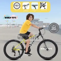 VELOX - Bicicleta Montañera Aro 24 «ROMA MTB» Edición Especial Black Yellow