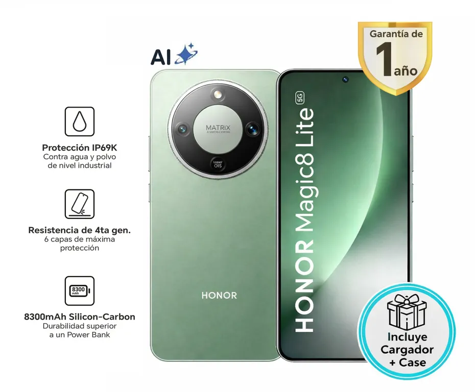 MAGIC 8 LITE 5G VERDE 8RAM 256GB - REGISTRADO