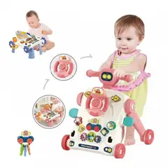 GENERICO - Andador Caminador 3 en 1 Musical Rosa
