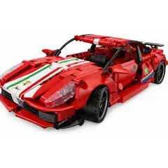 GENERICO - CARRO LEGO FERRARI DEPORTIVO ARMABLE A CONTROL REMOTO