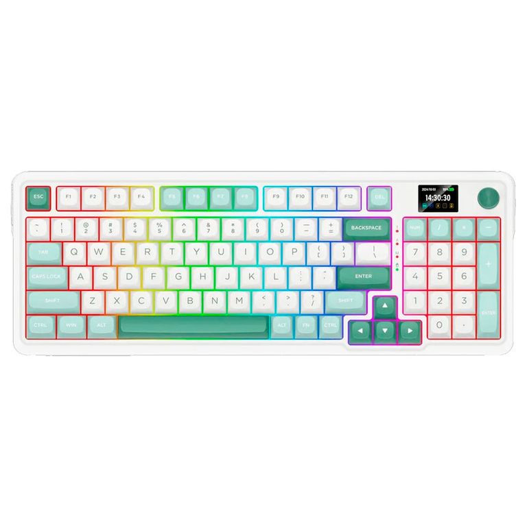 Teclado GALATIN PRO-RGB Wireless English K719WG WHITEGREEN