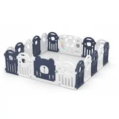 GENERICO - Corralito Infantil Plegable de Plástico Osito Azul