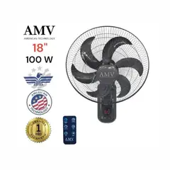 GENERICO - Ventilador Pared Amv De 18 Fb40-18 100w 6 Aspas Con Control