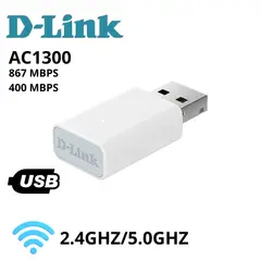 DLINK - Adaptador USB Wi-Fi D-Link AC1300 AC13U Wi-Fi 5 Dual Band 2.4/5GHz USB 3.0