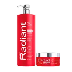 RADIANT - Pro Filler Post Color Shampoo 1L Mascarilla 350 g