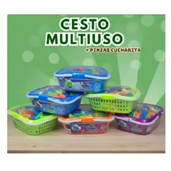 GENERICO - Gancho para Ropa x 144 unid con cesta