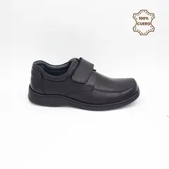 FAR WEST - Zapatos Escolares - Colegio Pega Pega Niño Liam Cuero Negro