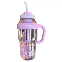 GENERICO - Tomatodo ICE BOTTLE 1200ml con caña - Morado