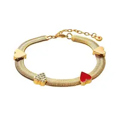 ESIKA - Pulsera Love Poem Dorada Corazon