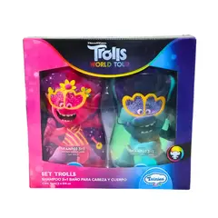 TUINIES - Set Trolls World Tour - Shampoo 3 en 1 para Cabeza y Cuerpo