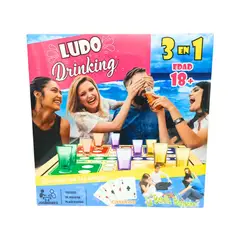 GENERICO - Ludo Drinking 3 en 1 - La Borracha & Casinos - Combo de Juegos para Adultos