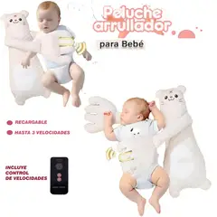 GENERICO - Almohada peluche arrullador gato Blanco 60 Cm, Suave Y Cómoda