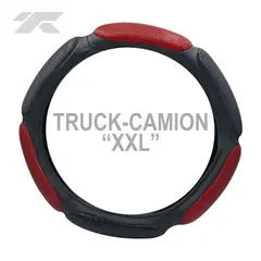 GENERICO - Cubre Volante Truck Camión XXL Negro Rojo