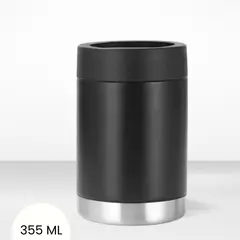 Ichimatsu - Enfriador Térmico de Latas de Acero Inox Negro 12 Onzas