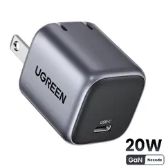 UGREEN - Adaptador Cargador 20W Mini CD318 USB-C Gan - Gris